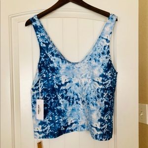 NWT Reformation Lyle shibori linen tank top